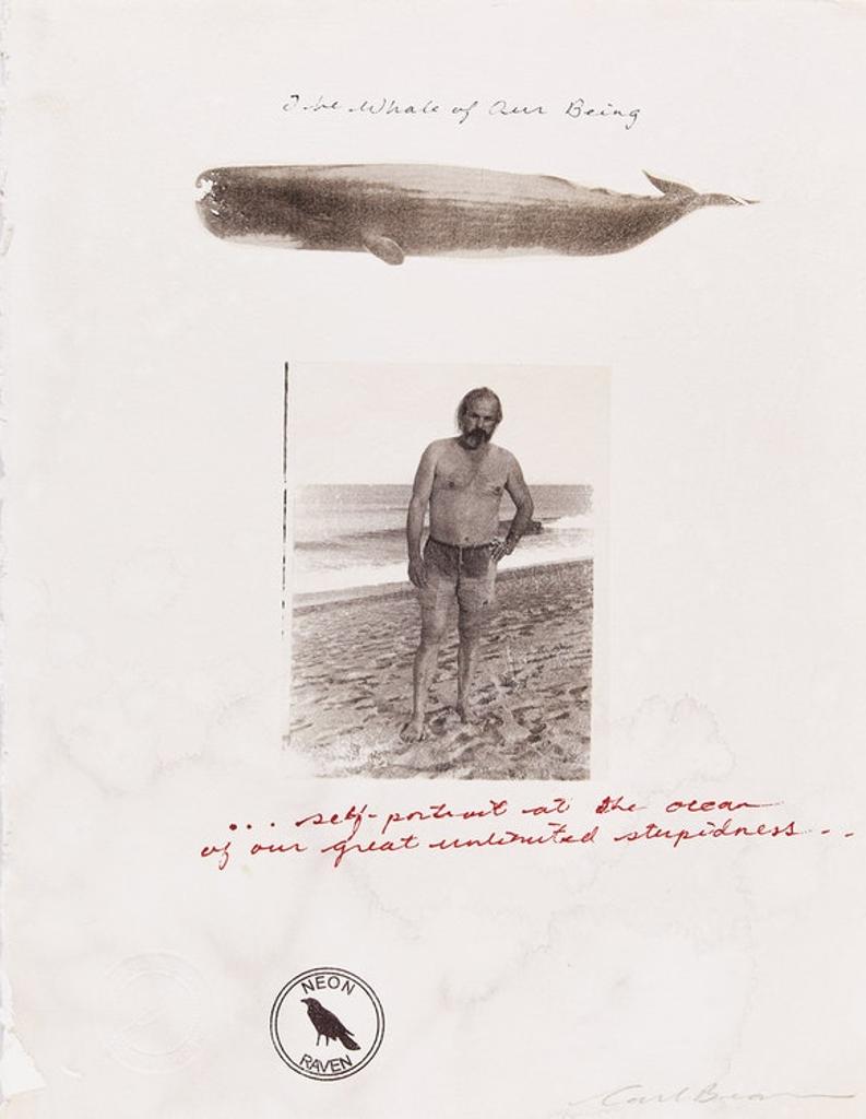 Carl Beam (1943-2005) - Self-portrait at the ocean of our great unlimited stupidness
