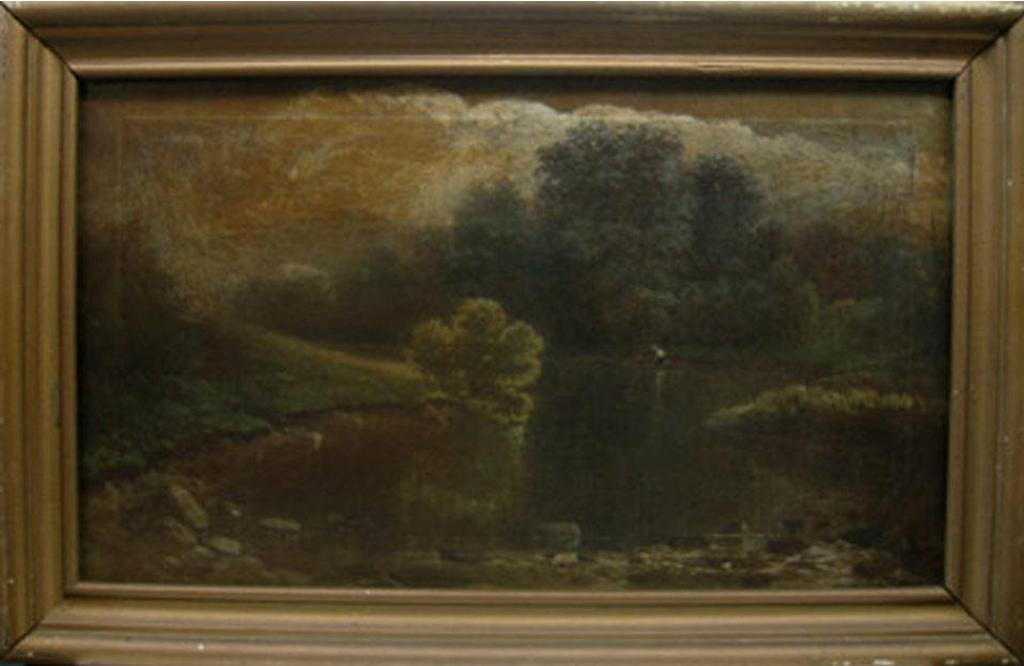 E.D. Howard - Riverscapes With  Fisherman; Sailboat