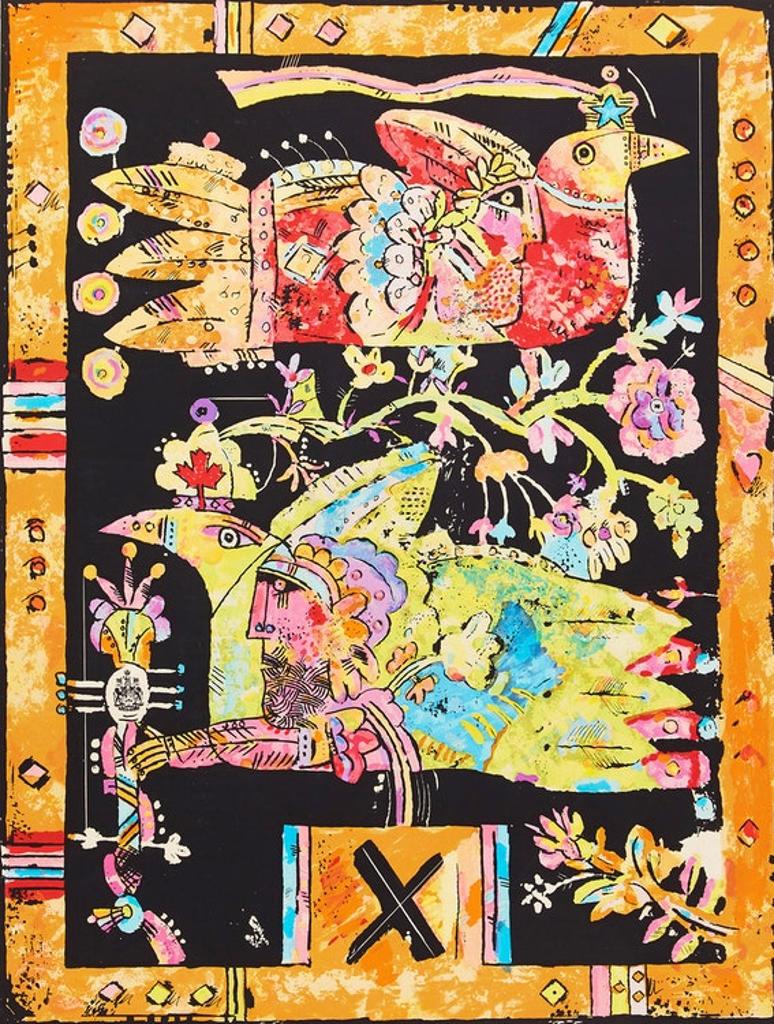 Norman Laliberte (1925-2021) - Composition with Creatures and Flowers