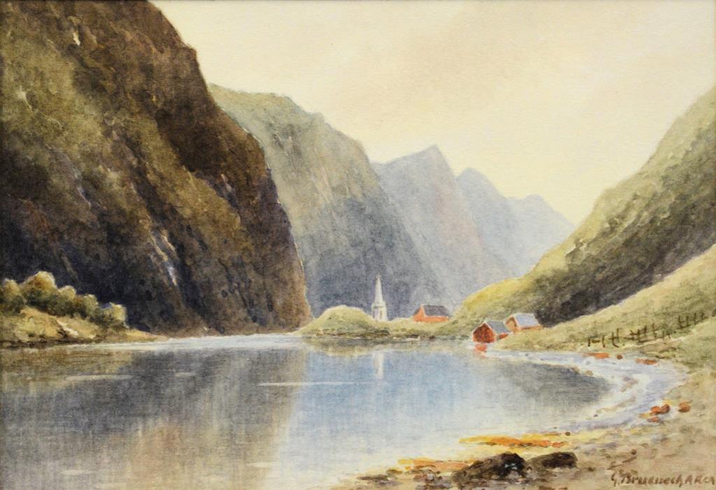George Robert Bruenech (1851-1916) - Alpine Lake