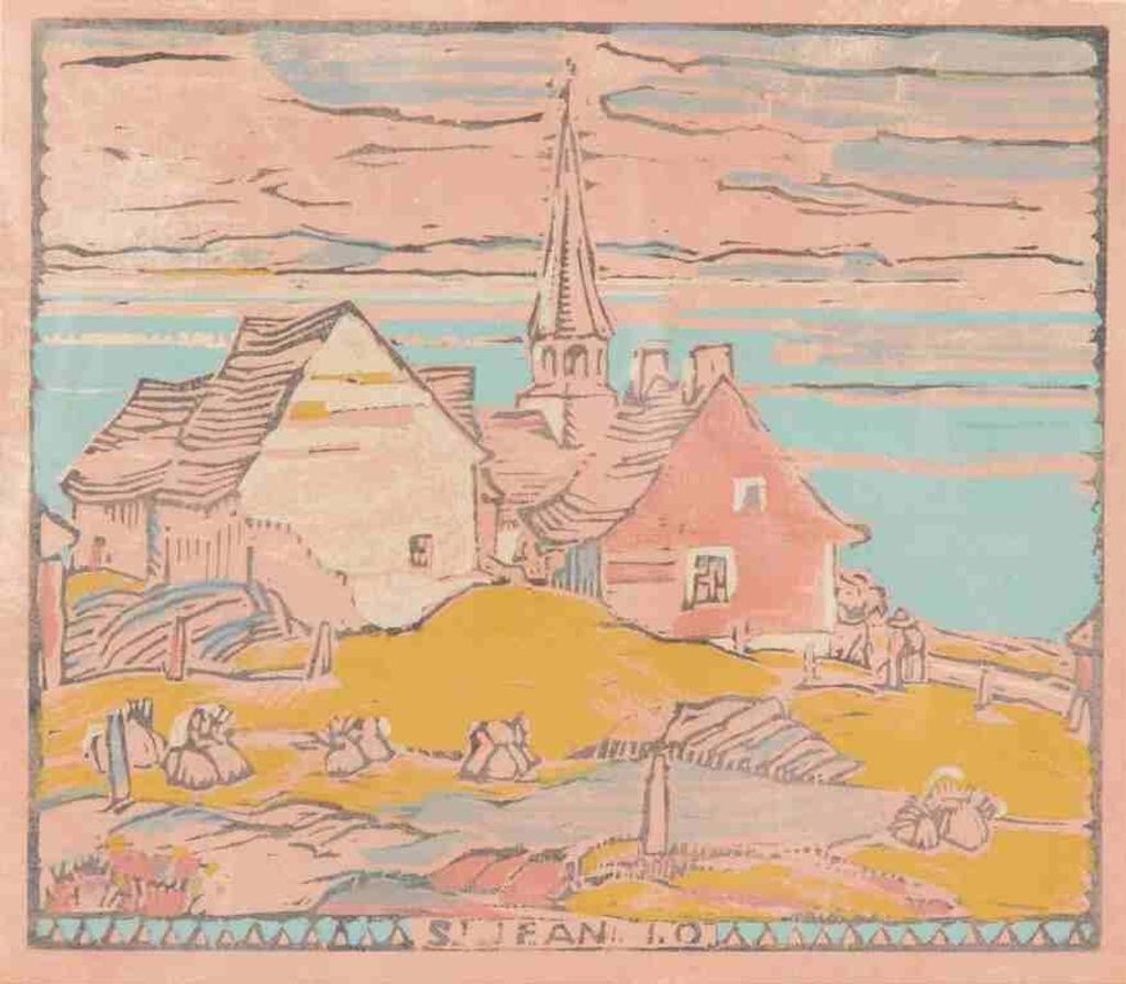 Andre Charles Bieler (1896-1989) - Untitled (Pink Church)