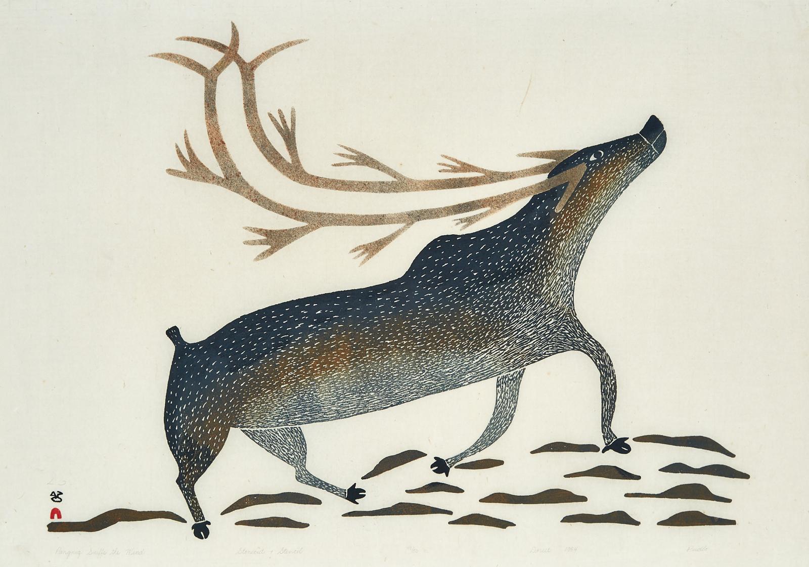 Pudlo Pudlat (1916-1992) - Pangniq Sniffs The Wind