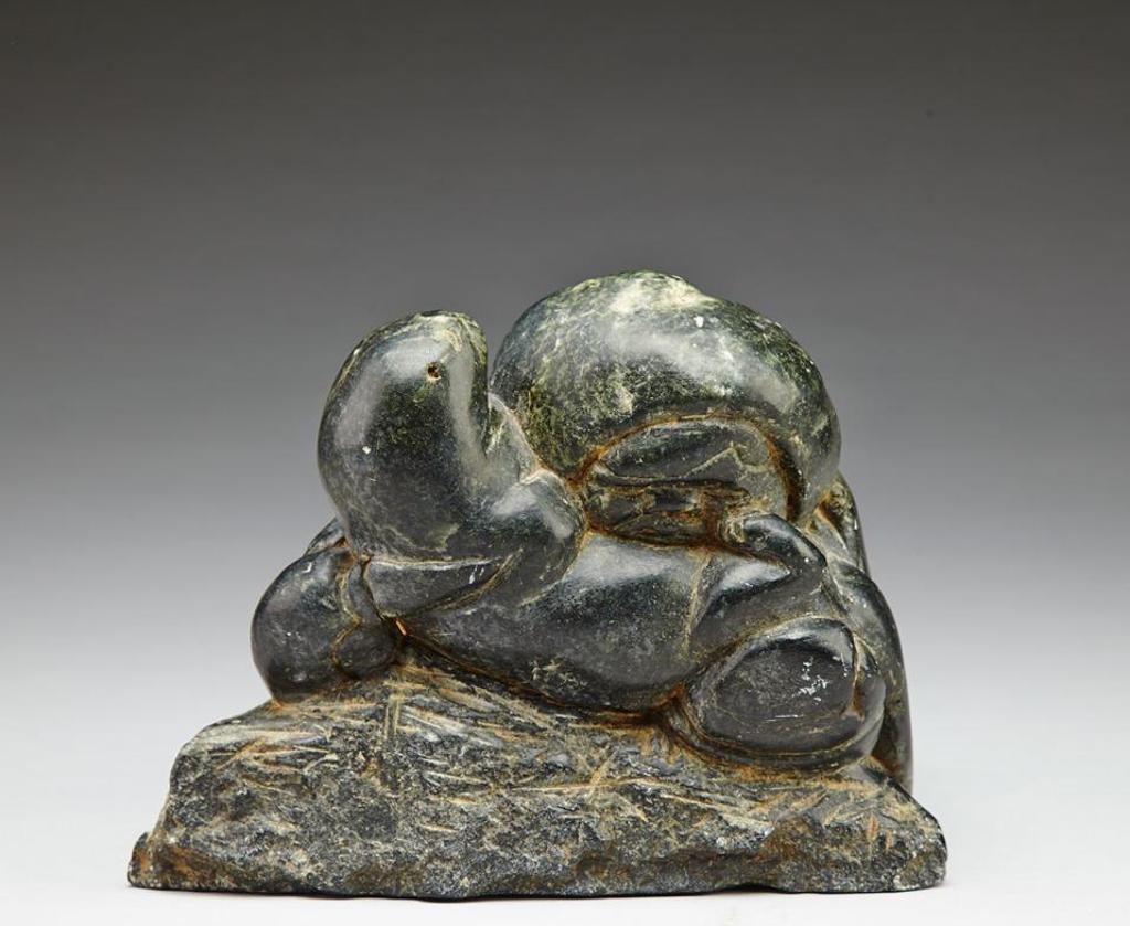 Adamie Inukpuk (1943) - Hunter Eating An Otter