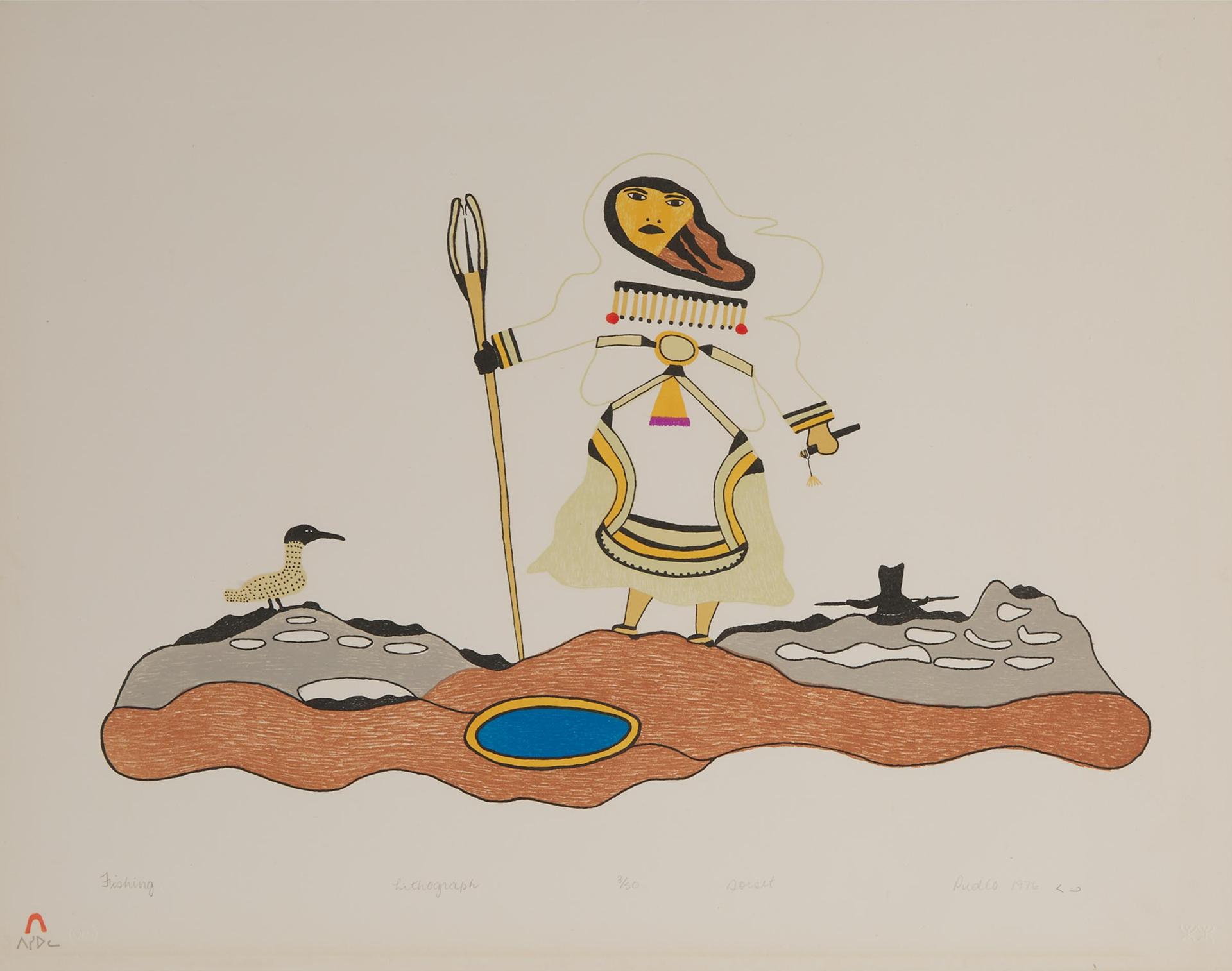 Pudlo Pudlat (1916-1992) - Fishing