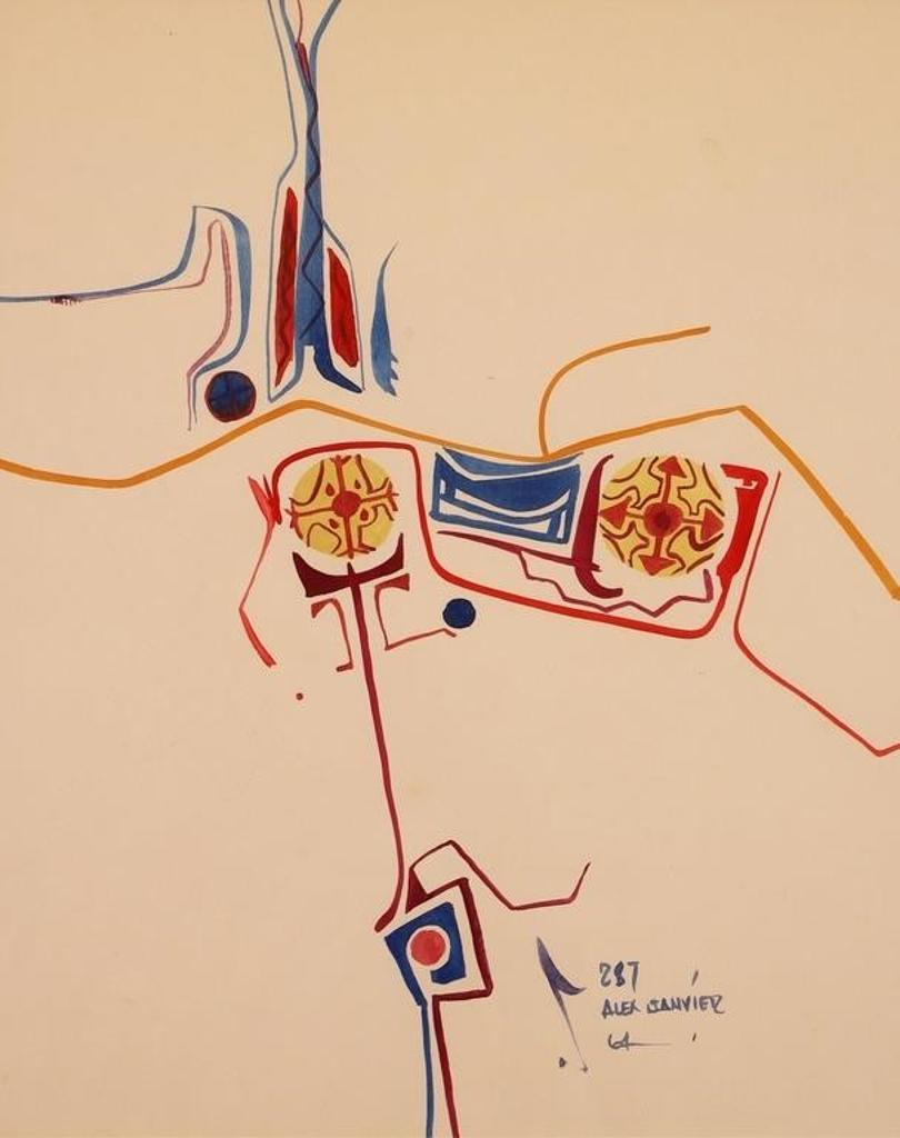 Alex Simeon Janvier (1935-2024) - Untitled Composition; 1964