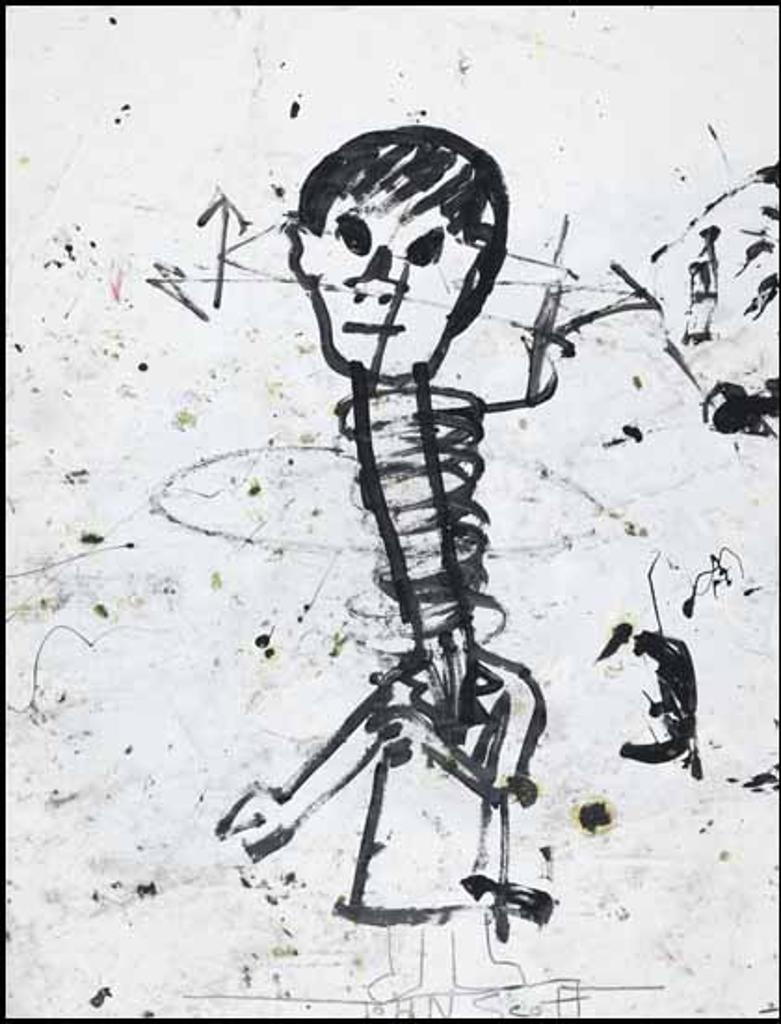 John Tarrell Scott (1950-2007) - Portrait of a Man with a Long Neck