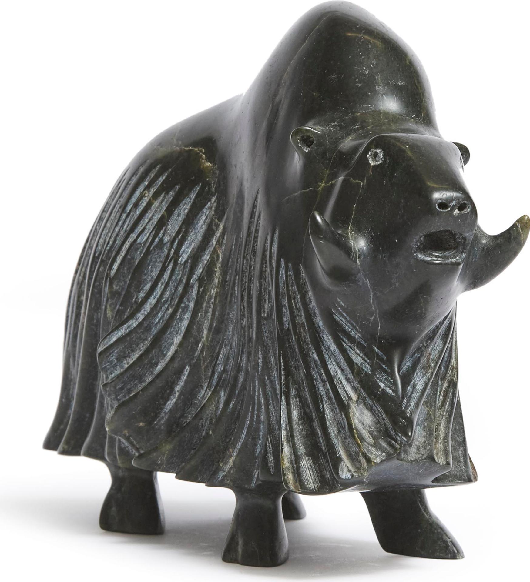 Kananginak Pootoogook (1935-2010) - Windswept Musk Ox, Ca. 2000