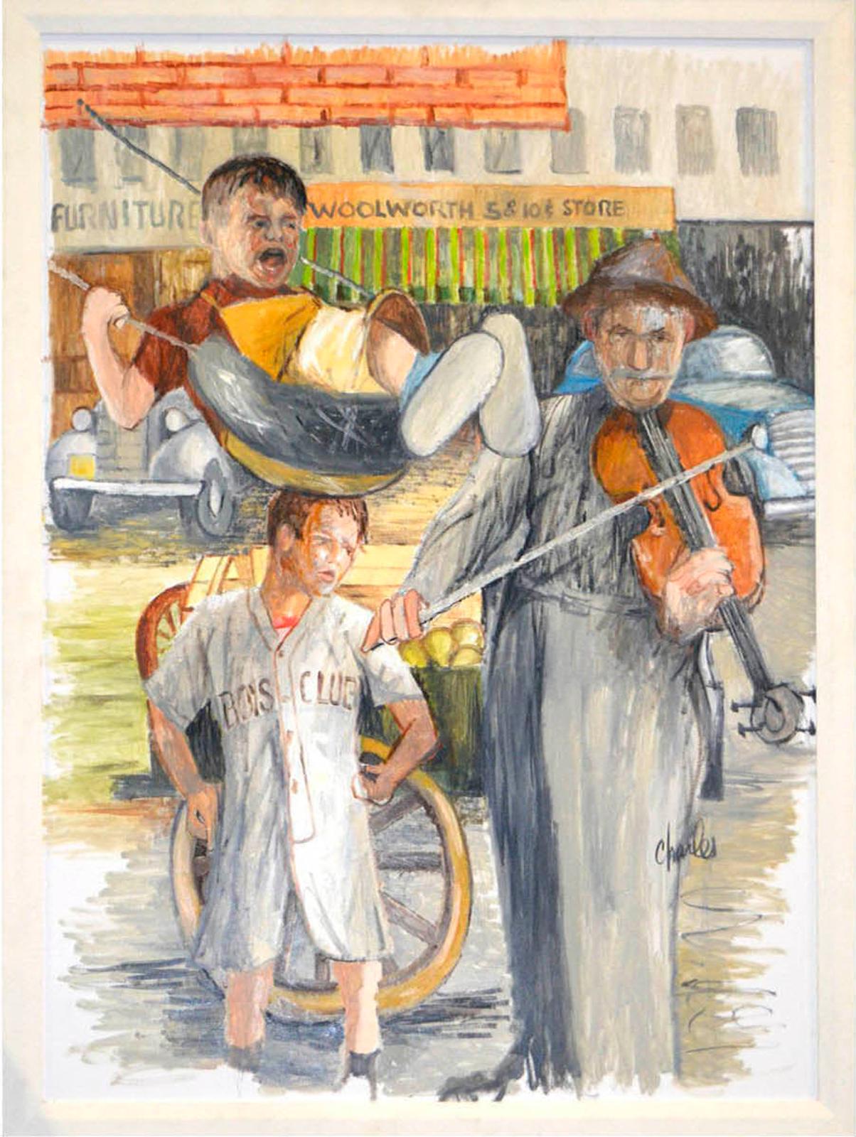 Gerald Charles (1934-2011) - Fiddlin' in the park