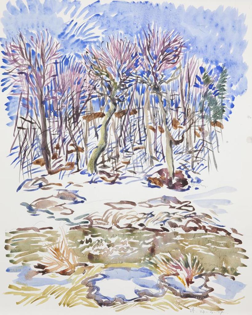 John David Anderson (1940) - Untitled - Winter Scene