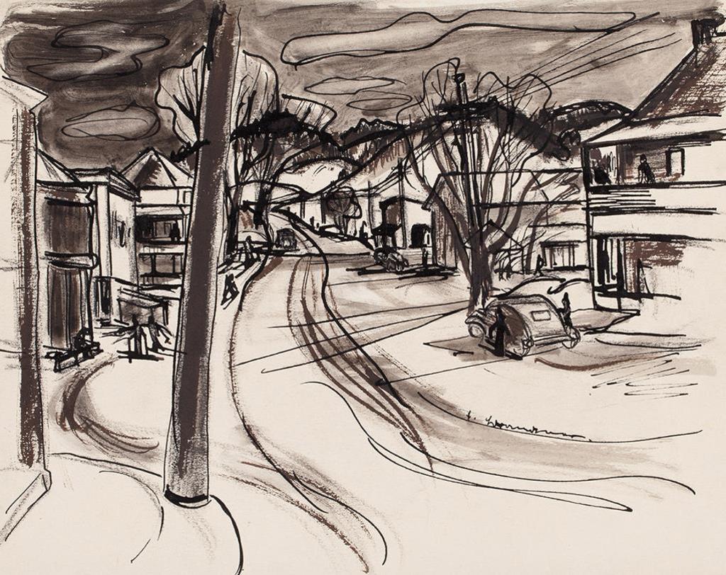 Fritz Brandtner (1896-1969) - Winter in the Village