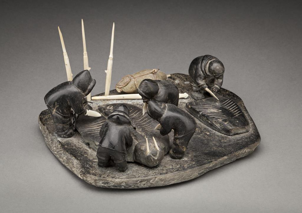 Ennutsiak (1896-1967) - Hunters Flensing a Walrus