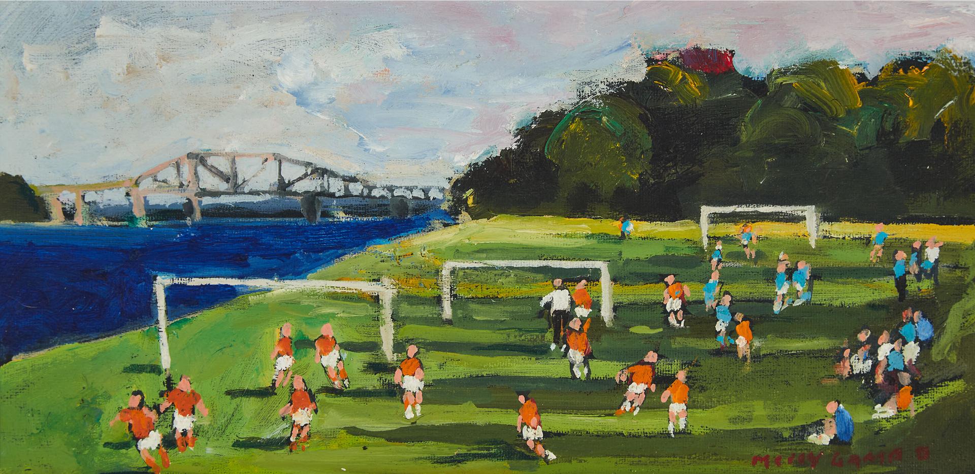 Molly Joan Lamb Bobak (1922-2014) - Soccer On The Green, 1988