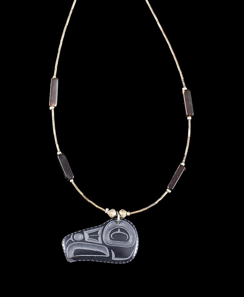 Myles Edgars - an argillite Raven pendant