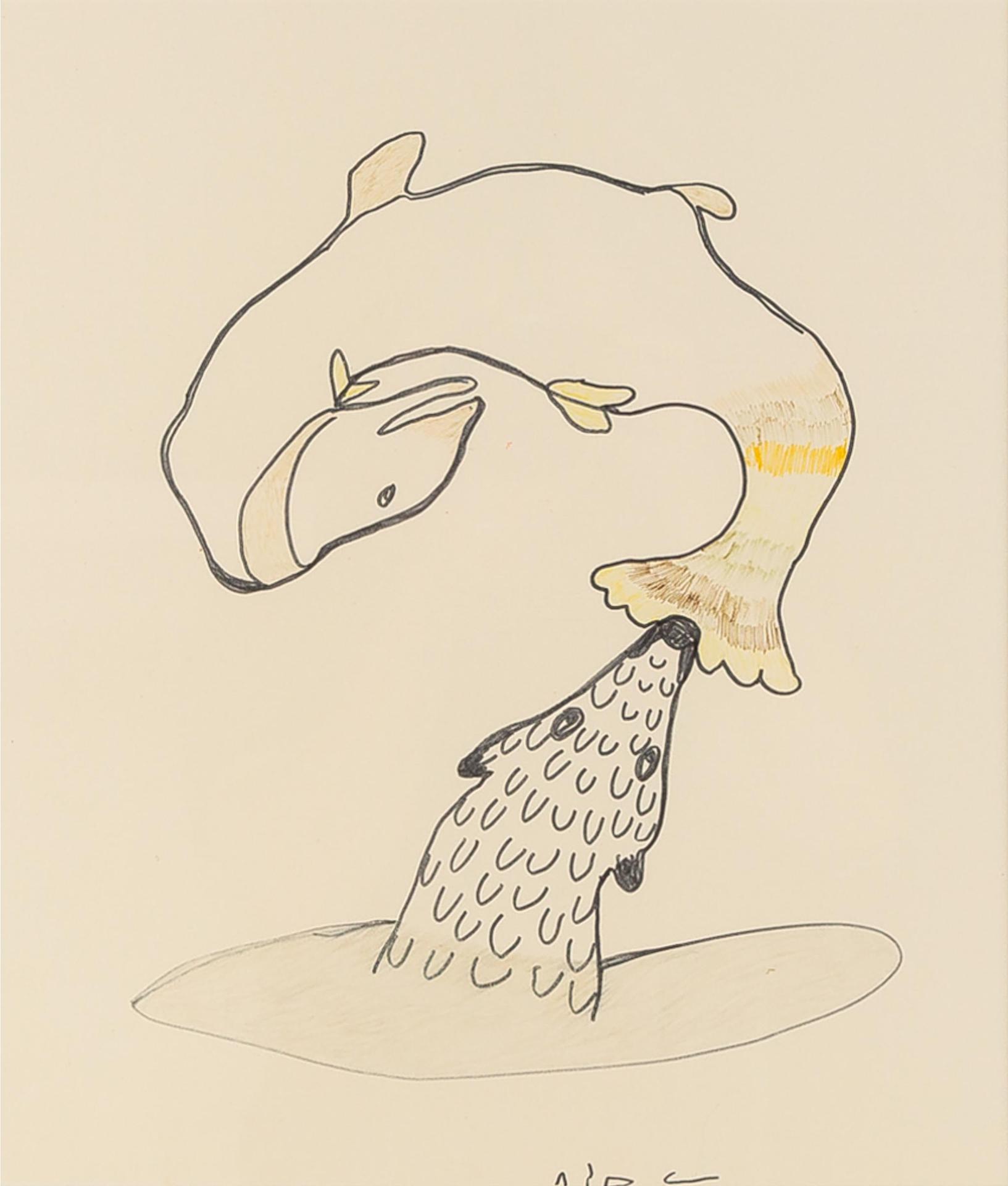 Pitseolak Ashoona (1904-1983) - Serious Game, 1966