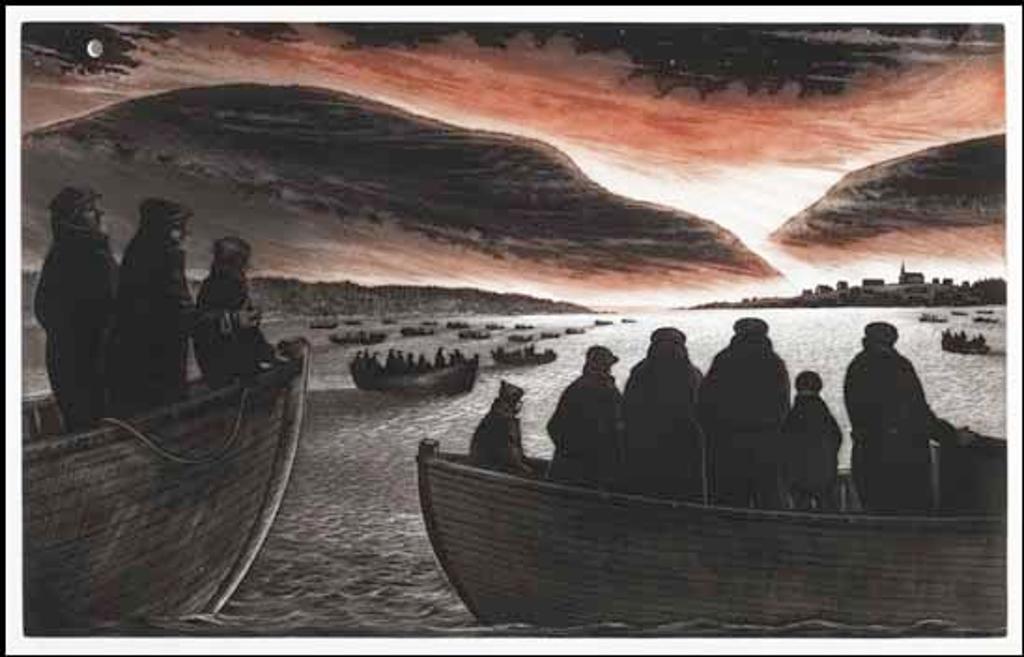 David Lloyd Blackwood (1941-2022) - Fire in Indian Bay