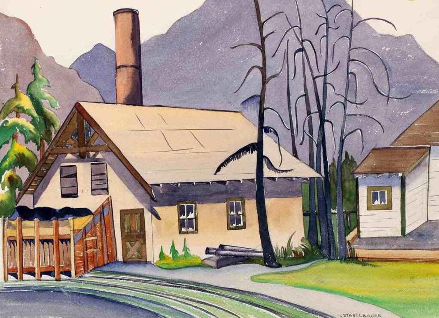 Isabel Stadelbauer (1909-2004) - Heating Plant, Canmore