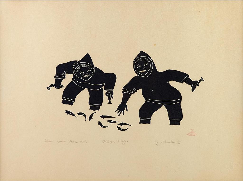 Helen Mabel Nigiyok Kalvak (1901-1984) - Crows Defending Their Nest; Children Delight