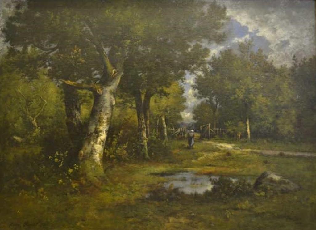 Leon Richet (1847-1907) - Figure on a Country Path