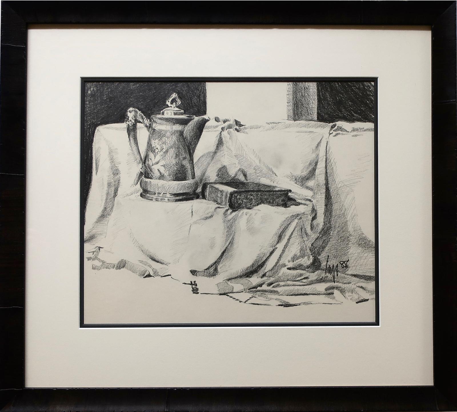 Leslie A. Parkes (1926) - Still Life (Teapot & Book)