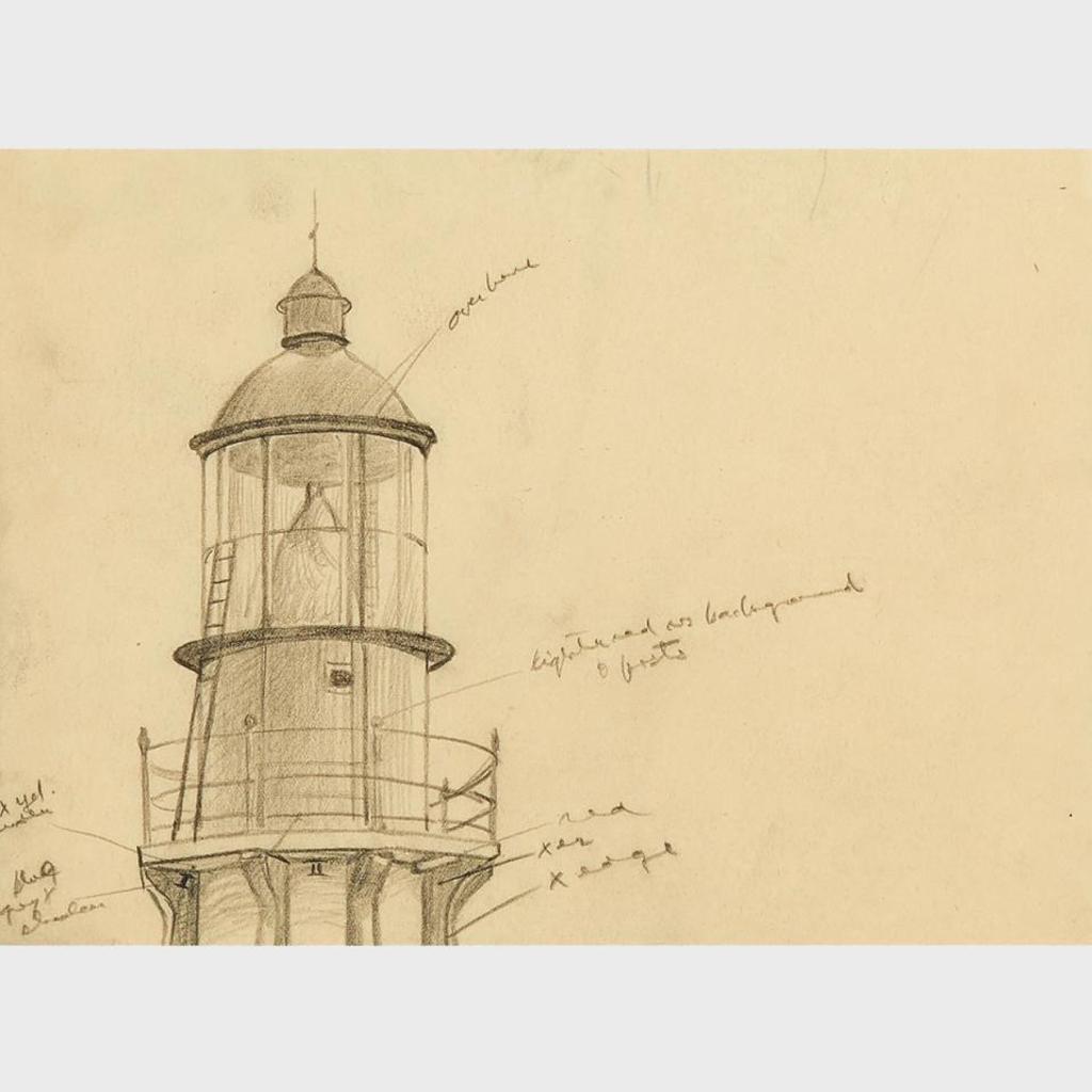 Lawren Stewart Harris (1885-1970) - Study For Lighthouse, Father Point, Quebec