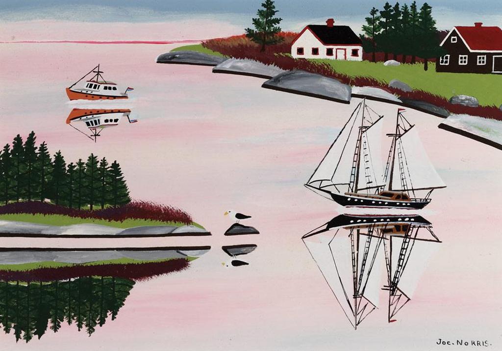 Joe Norris (1925-1996) - Nautical Scene At Sunset
