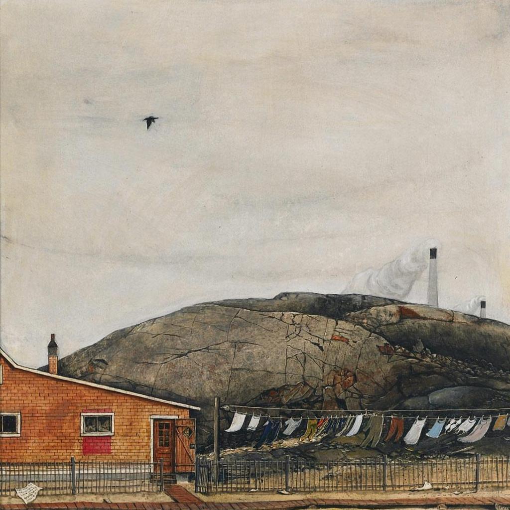 William Kurelek (1927-1977) - Coniston Clothesline