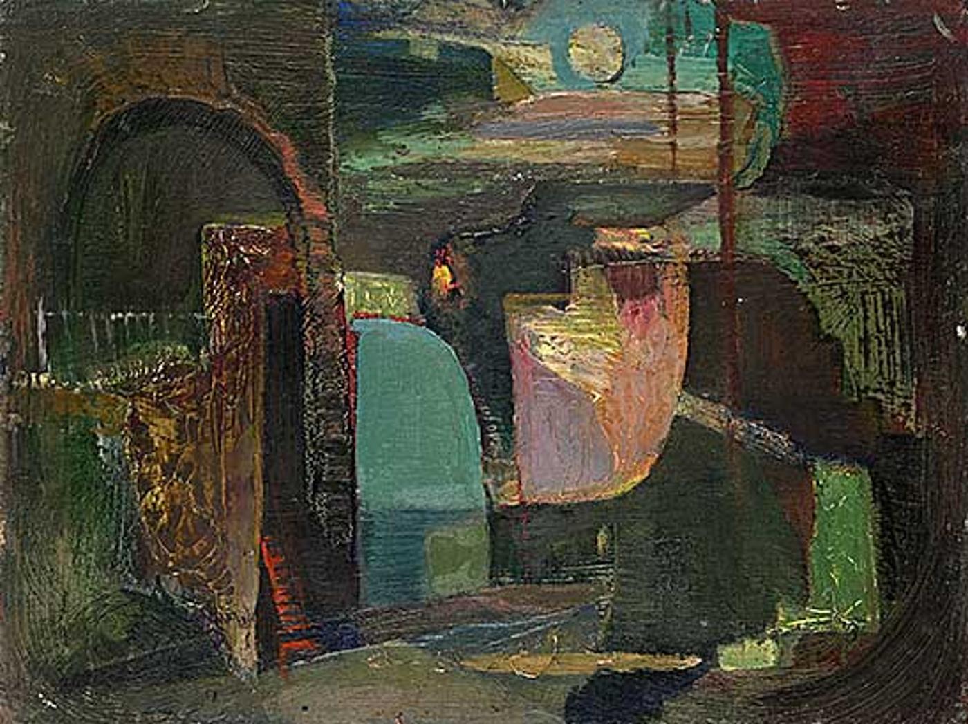 Gustav Oswald Weisman (1926-2000) - Moonlit Street