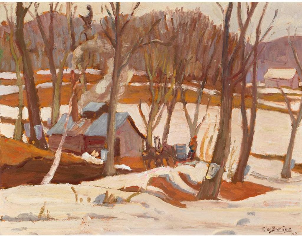 Ralph Wallace Burton (1905-1983) - Sugar Hut By Montpellier, Que., Spring 1962