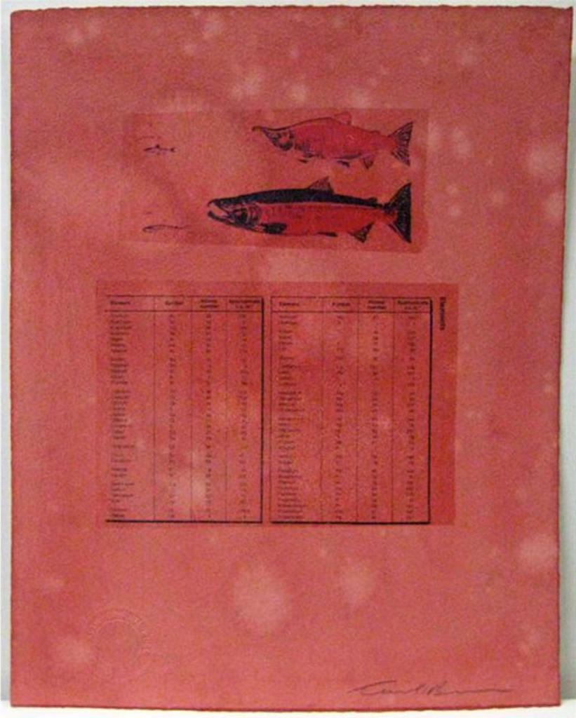 Carl Beam (1943-2005) - Nature Study (Salmon/Two Charts)