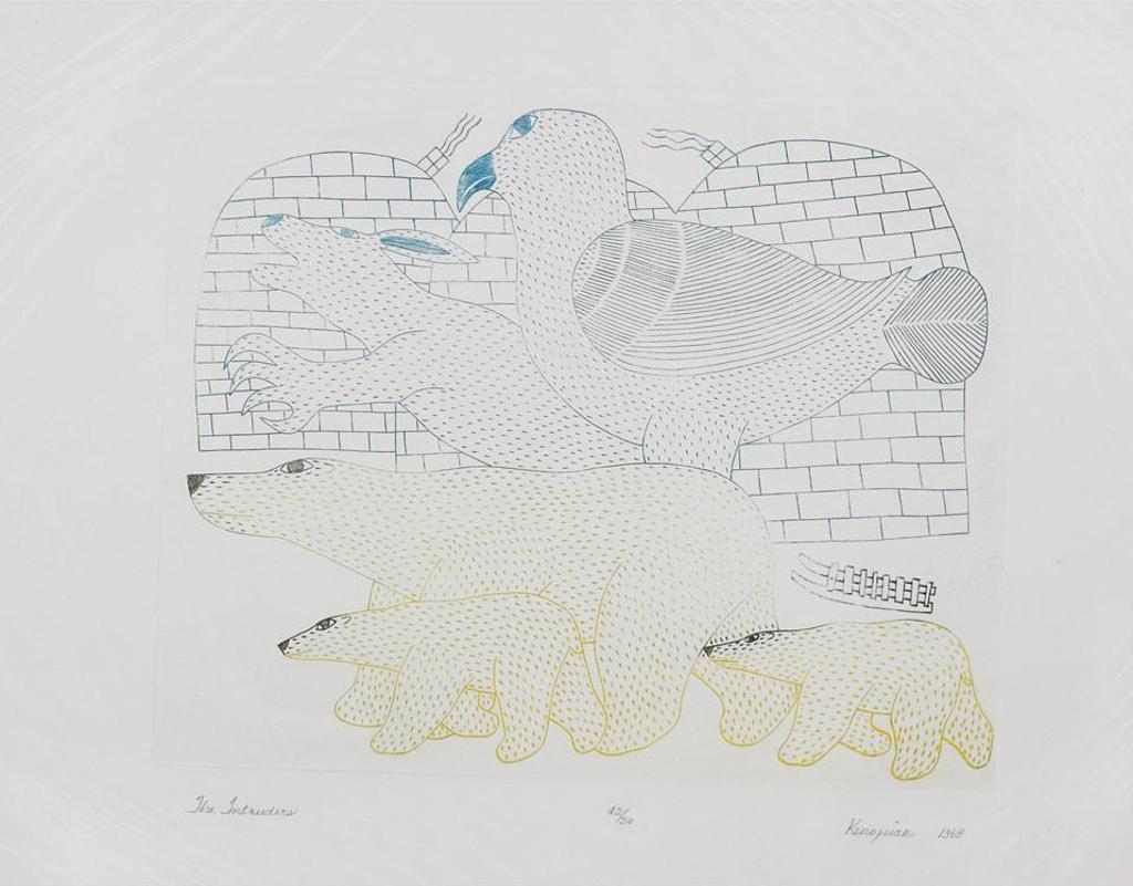 Kenojuak Ashevak (1927-2013) - The Intruders