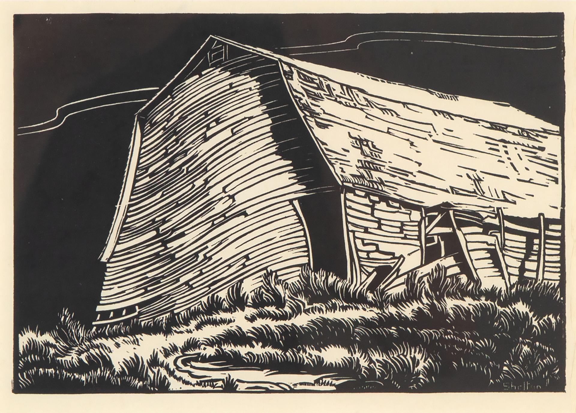 Margaret Dorothy Shelton (1915-1984) - Barn At Lomond