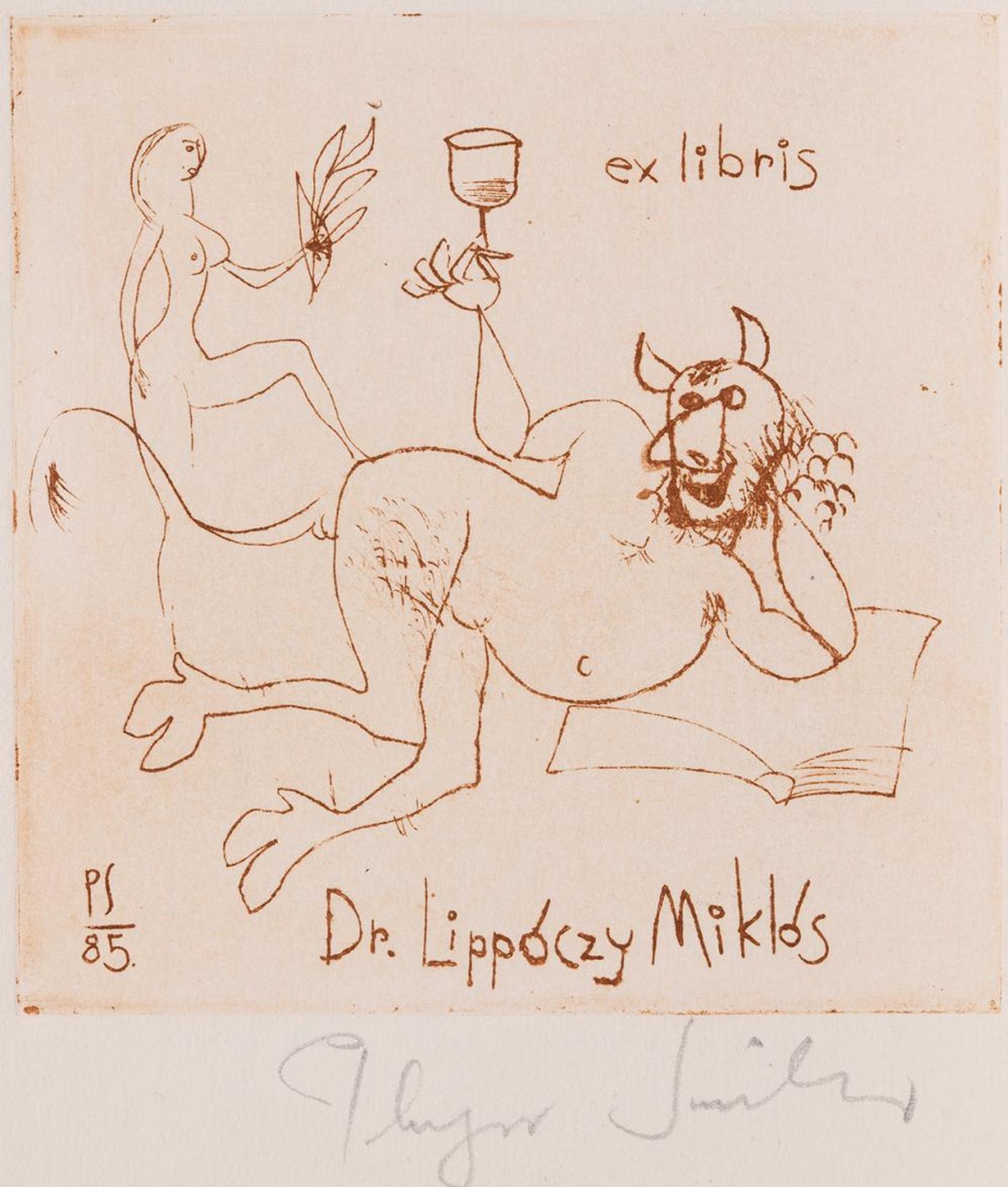 Sandor Plugor (1940-1999) - Untitled - Bull with Wine