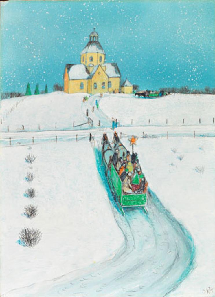 William Kurelek (1927-1977) - Carolers Heading to Church