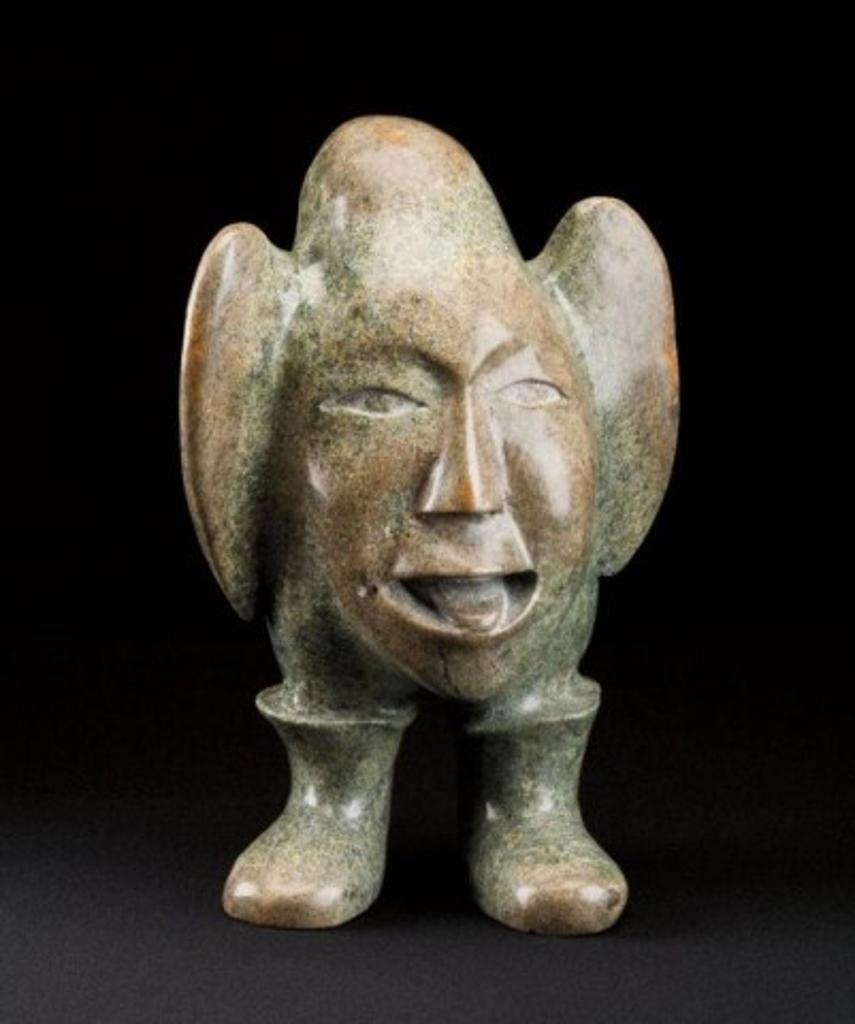 Kellypalik Qimirpik (1948-2017) - Shaman with his bird spirit helper, ca. early-mid 1990s