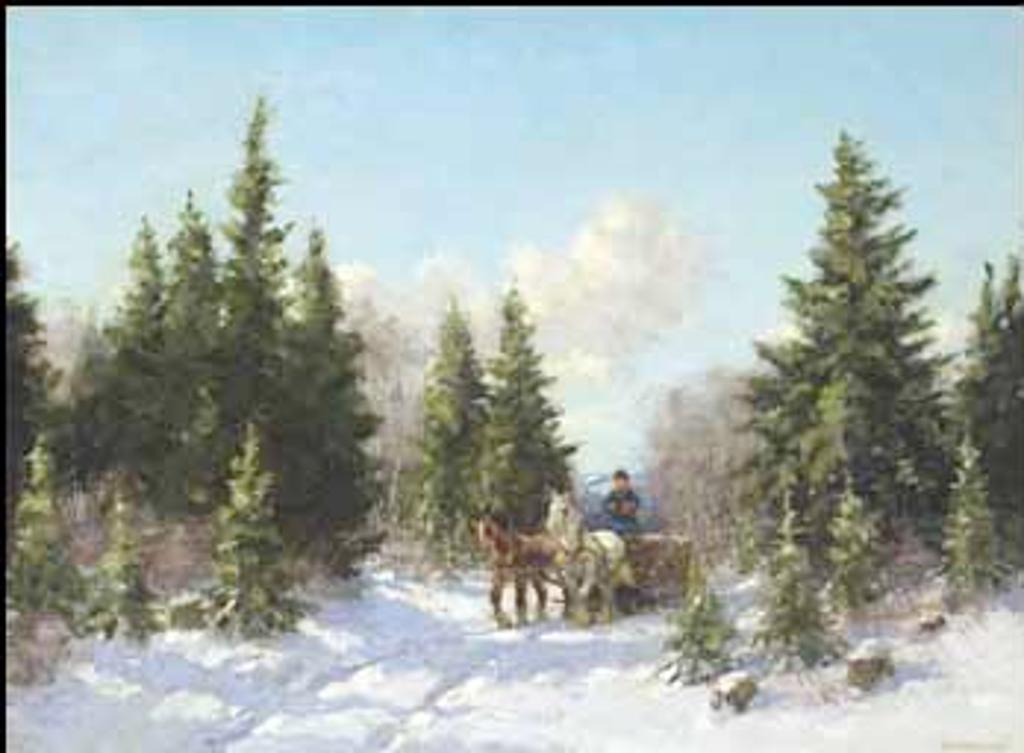 Frederick Simpson Coburn (1871-1960) - Hauling Logs, Winter