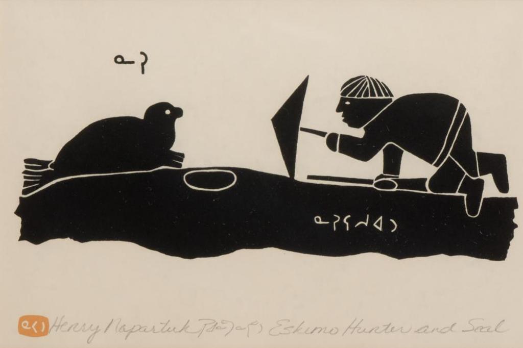 Henry Napartuk (1932-1985) - Eskimo Hunter and Seal