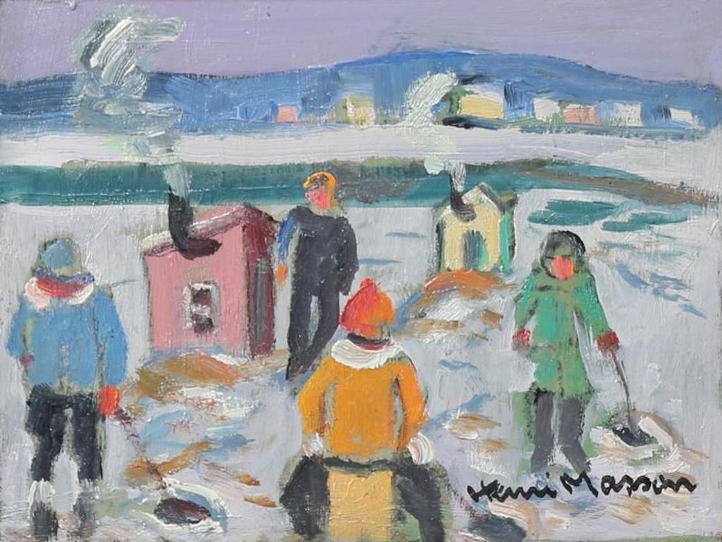 Henri Leopold Masson (1907-1996) - Pecheurs Sur Glace; 1978