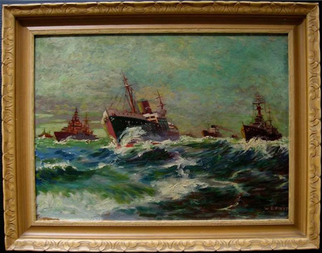 W.E. Phype - War Ships On The Move