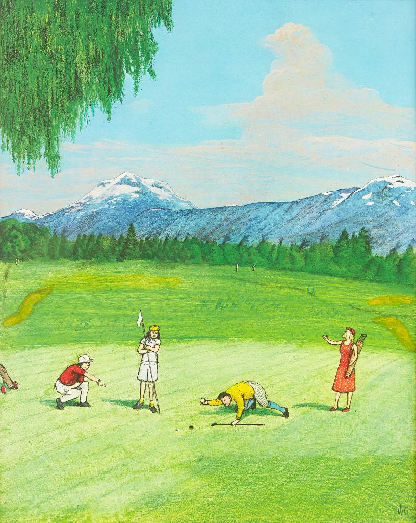 William Kurelek (1927-1977) - The Last Putt