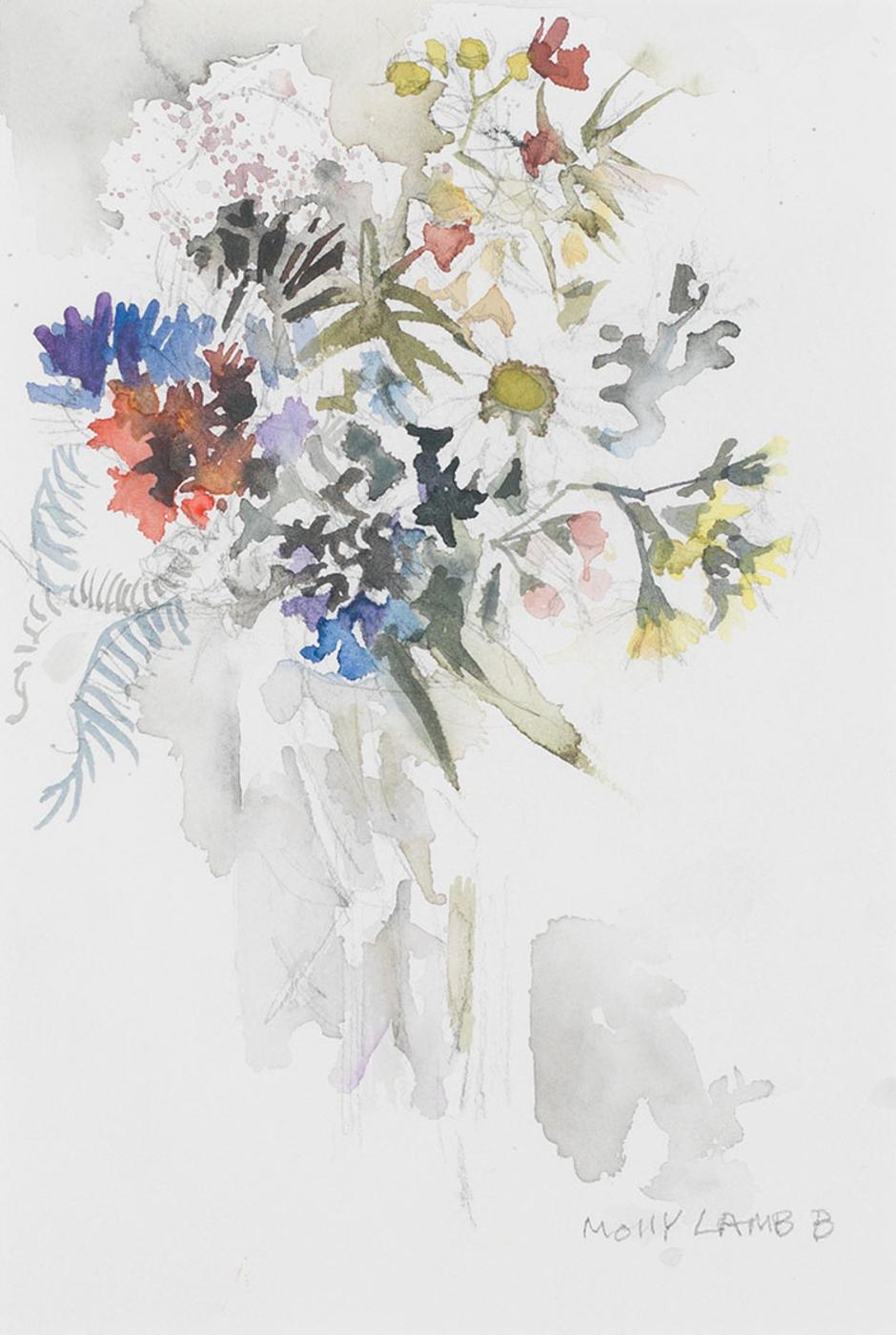 Molly Joan Lamb Bobak (1922-2014) - Flowers from the Restigouche