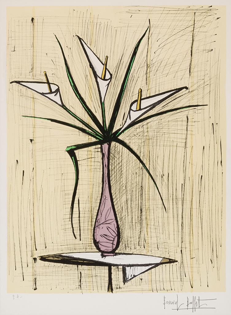 Bernard Buffet (1928-1999) - Arums, fond jaune