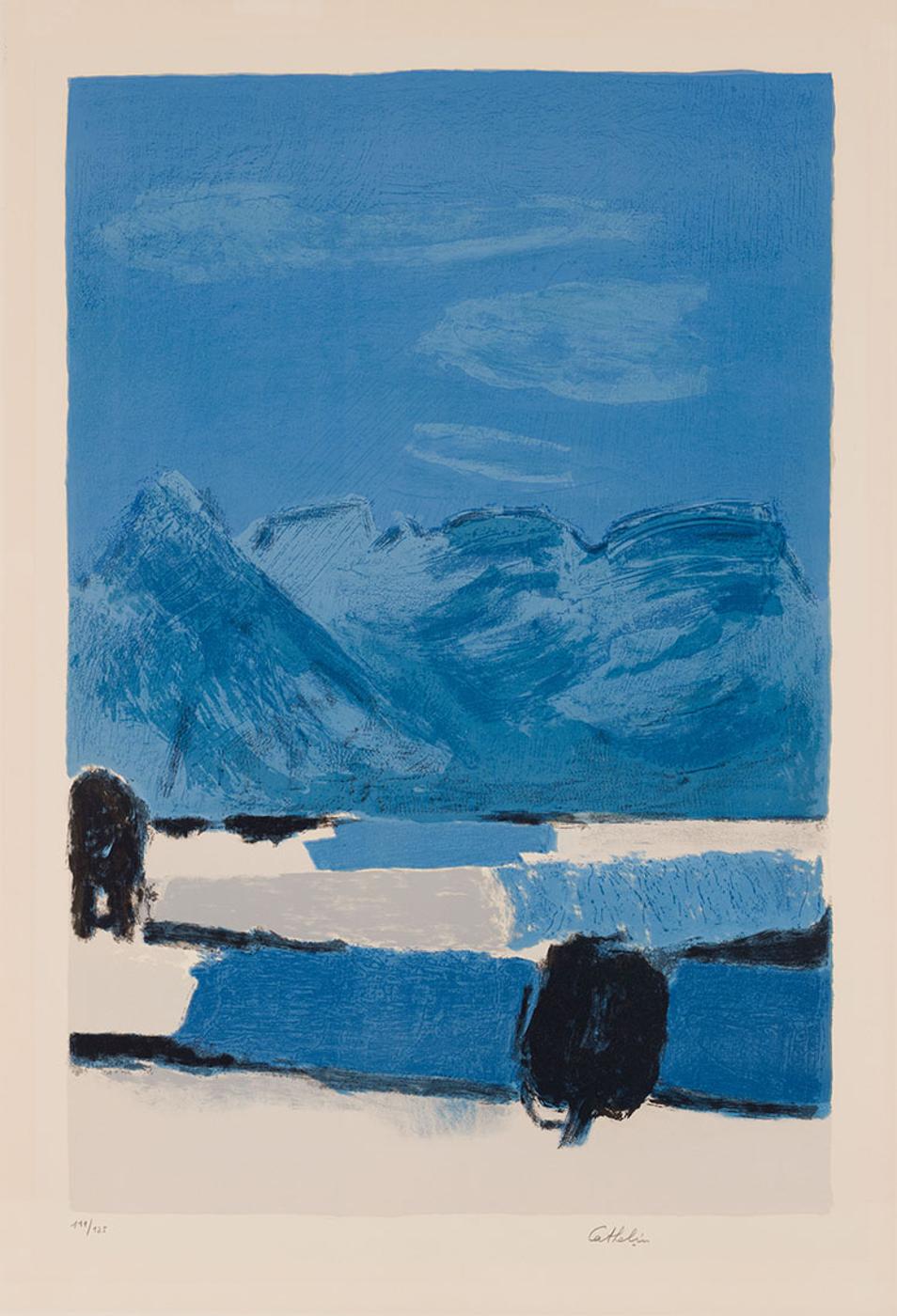 Bernard Cathelin (1919-2004) - Champ de lavande à Sainte-Jalle