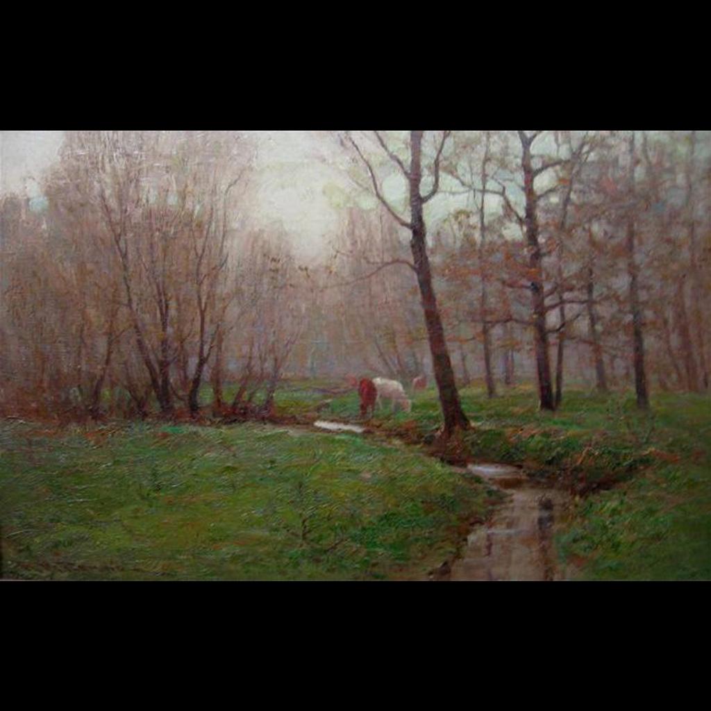 Alexander M. Fleming (1878-1929) - Cattle Grazing By Creek
