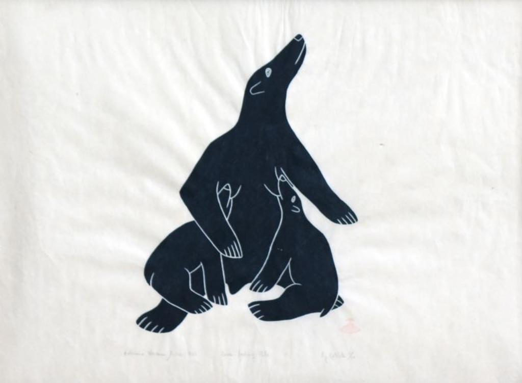 Helen Mabel Nigiyok Kalvak (1901-1984) - Bear Feeding Cubs; 1969