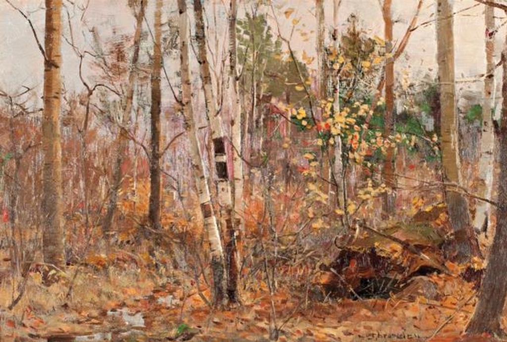 Franklin Peleg Brownell (1857-1946) - Grouse in a Forest Interior