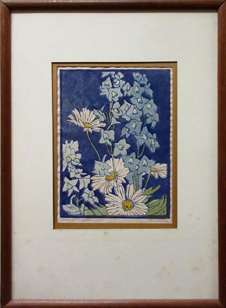 Mary Evelyn Wrinch (1877-1969) - Daisies And Delphiniums