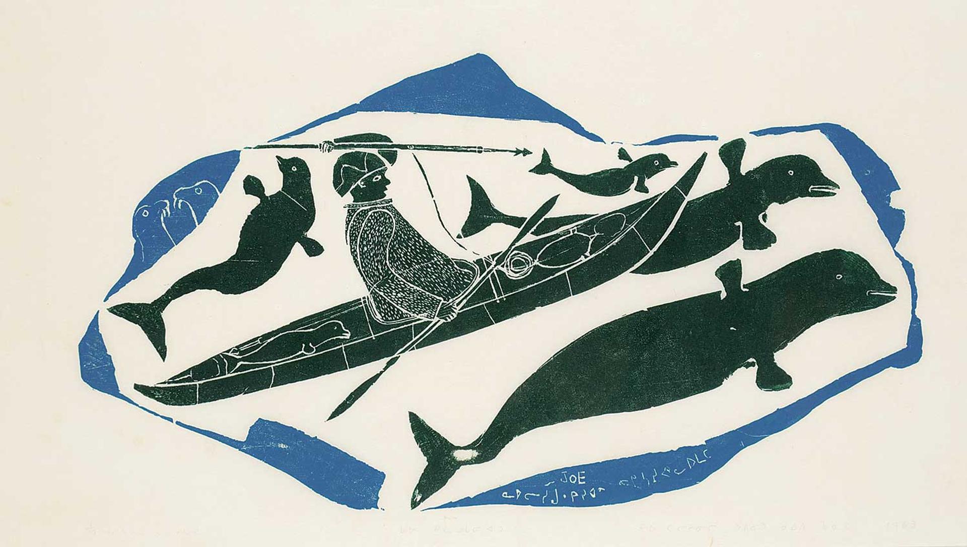 Joe Talirunili (1893-1976) - Hunting Whales by Kayak #9/30