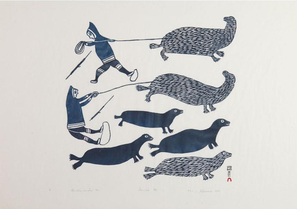 Kiakshuk (1886-1966) - Hunters On Sea Ice