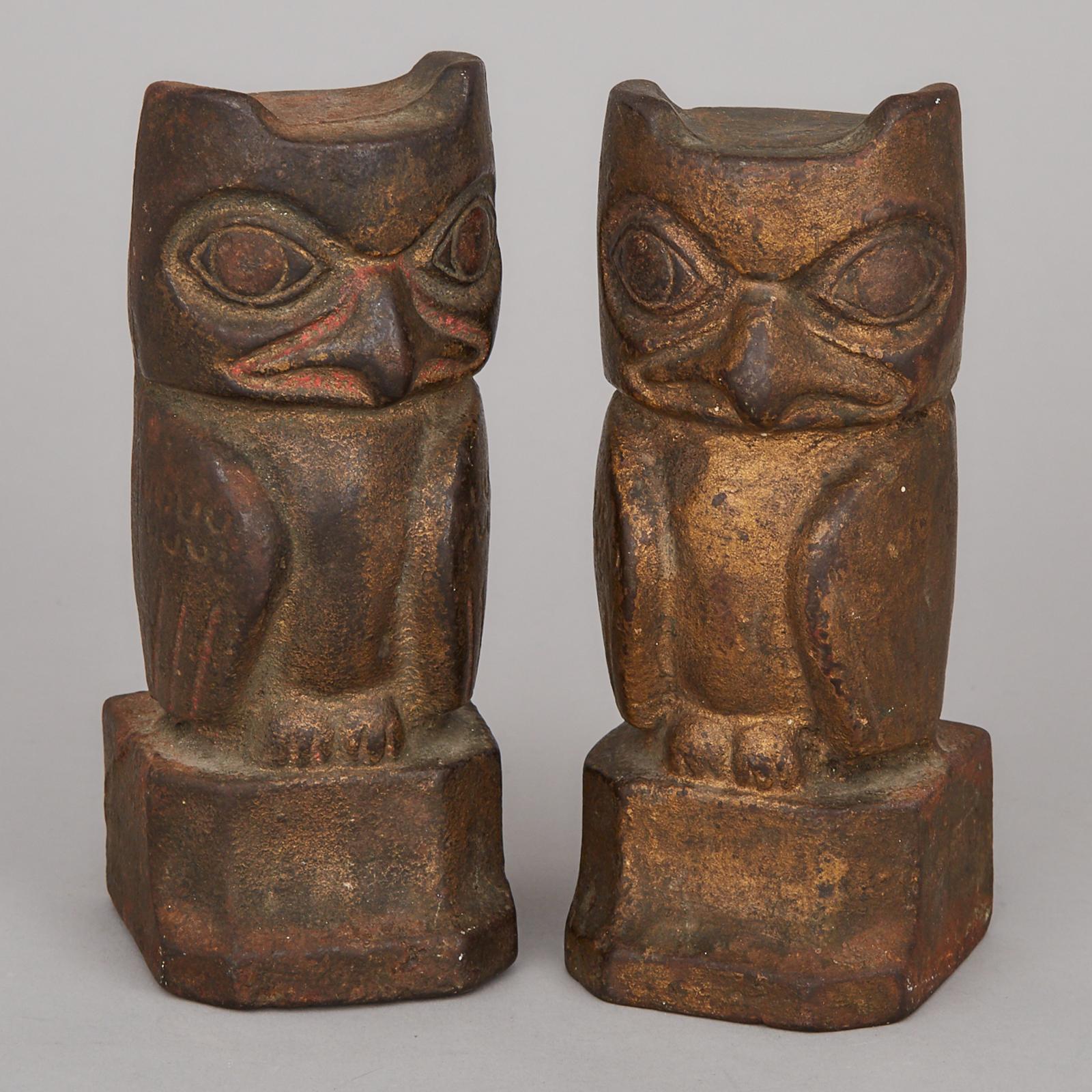 Florence Wyle (1881-1968) - Owl Bookends