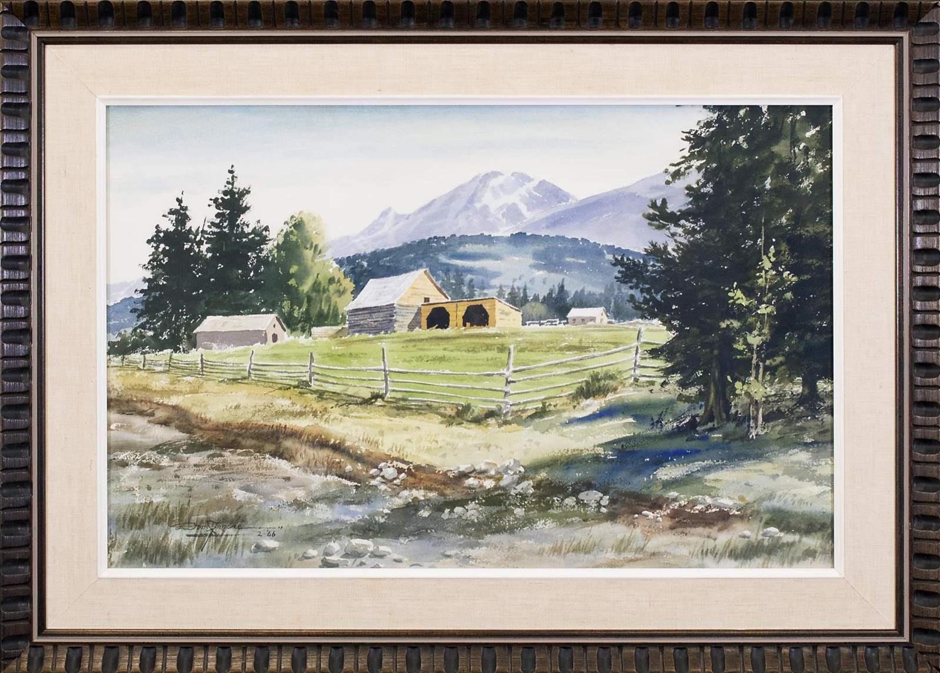 Don Frache (1919-1994) - Corral and Barns; 1966